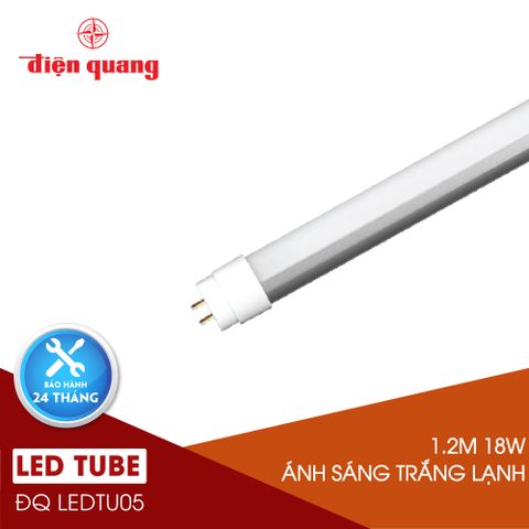 Đèn LED tube Điện Quang ĐQ LEDTU05 18740 (1.2m 18W coolwhite thân nhôm đầu đèn xoay)