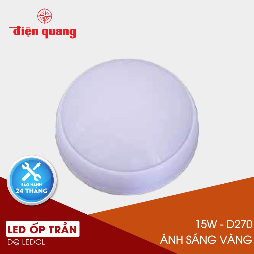 Bộ đèn LED ốp trần Điện Quang DQ LEDCL 18 15727 (15W Warmwhite D270)