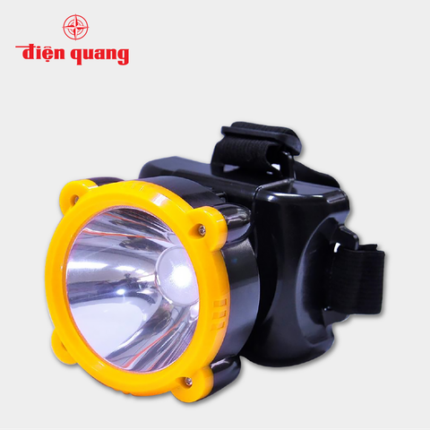 Đèn Pin Đội Đầu Điện Quang ĐQ PFL11 R BLY (Pin sạc, Đen - Vàng, 1W)
