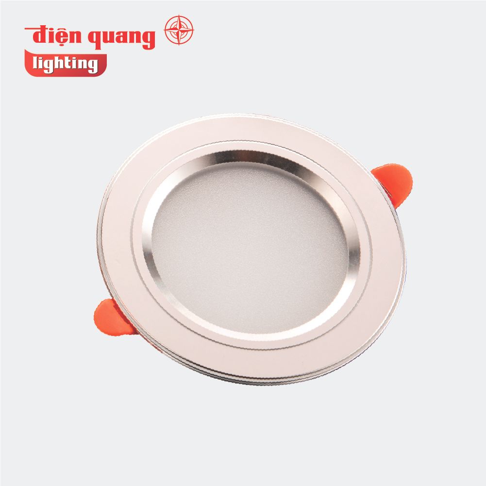 Bộ đèn LED Downlight Điện Quang ĐQ LRD17 09 S90 (9W, viền bạc, Ø90)