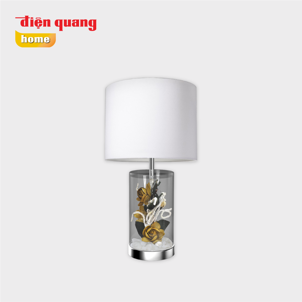 Đèn thủy tinh trang trí Điện Quang ĐQ DCL05BR WW ( thân hình trụ, hoa hồng nâu,  bóng LED, Warmwhite )