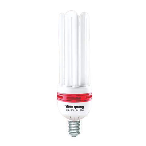 Đèn Compact công suất lớn 55W đến 110W Đuôi E40 Ánh sáng trắng Điện Quang (ĐQ-CFL-5U-T5)