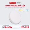 Bộ đèn LED ốp trần tròn Điện Quang ĐQ LEDCL26 7CS (đổi màu, tràn viền, D170 - Công suất 18W, 24W, 30W)