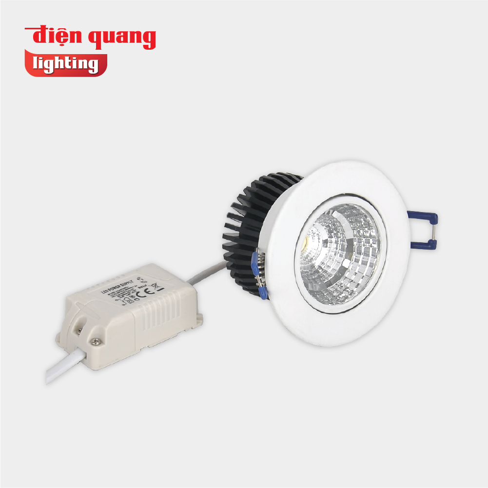 Bộ đèn LED chiếu điểm âm trần Điện Quang ĐQ LEDRSL02 07727 ( 7W, warmwhite )
