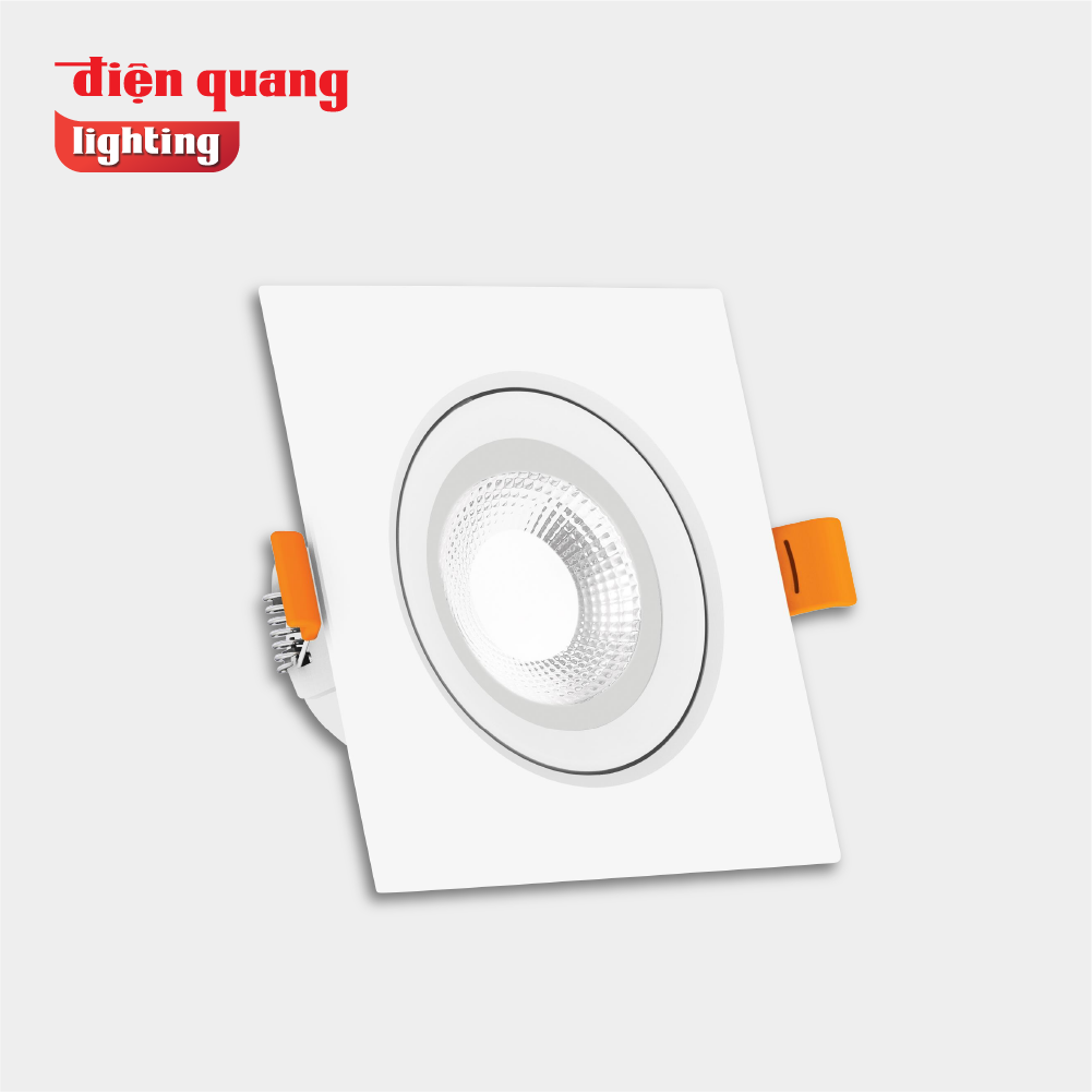 Bộ đèn LED downlight Điện Quang ĐQ LRD11 07765 90 ( 7W daylight, vuông, Φ90 )