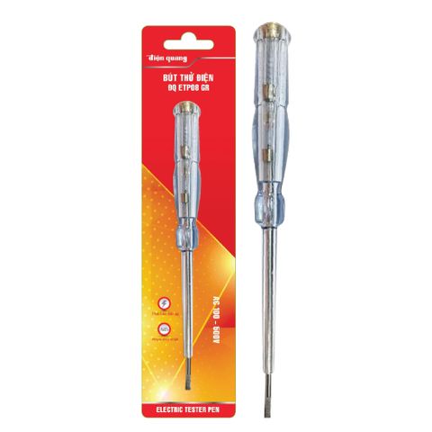 Bút thử điện Điện Quang ĐQ ETP08 GR ( Đầu vít dẹp, 190 mm, màu xám trong )