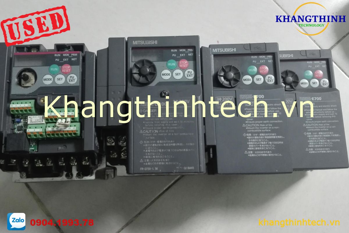 E700-0.2K-0.4K-0.75k-1.5K-2.2K-3.7K-BIẾN TẦN MITSUBISHI CŨ