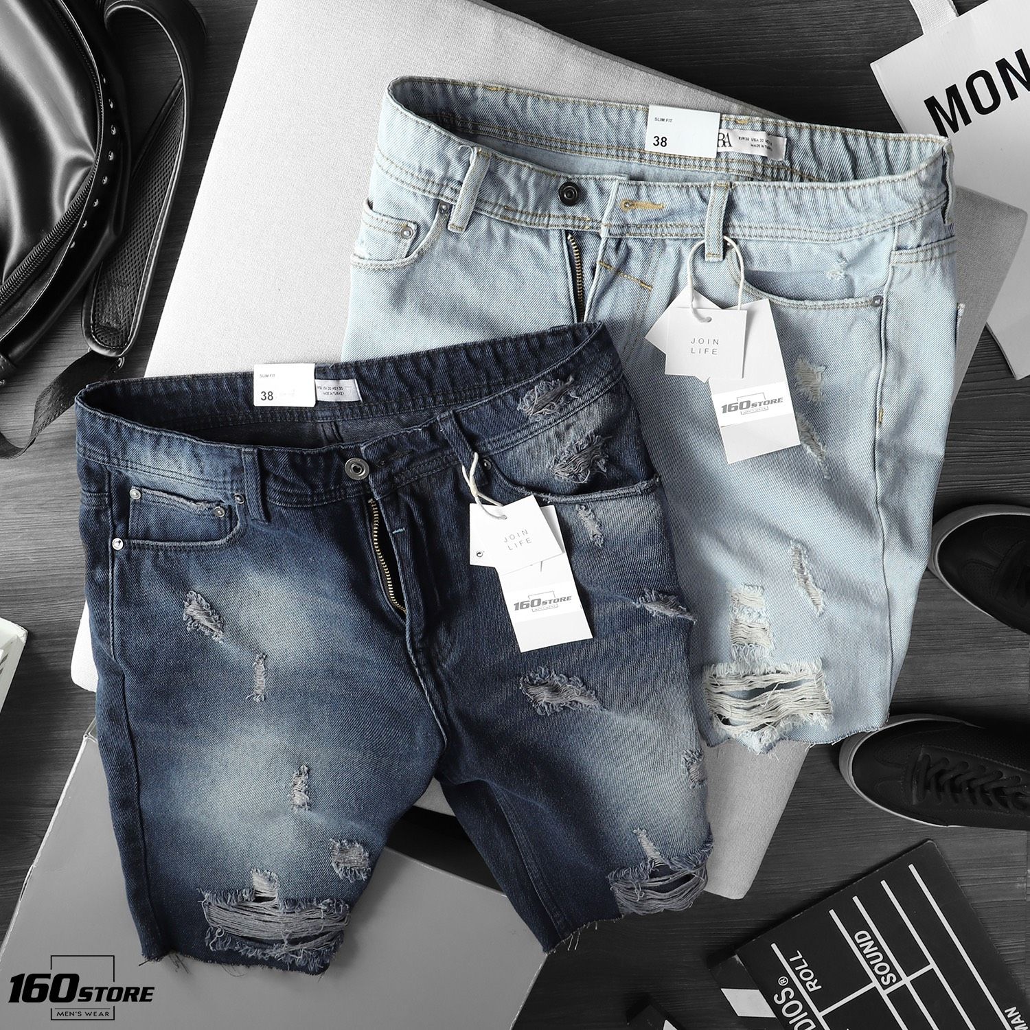 Quần Short Jean ZRA Ripped