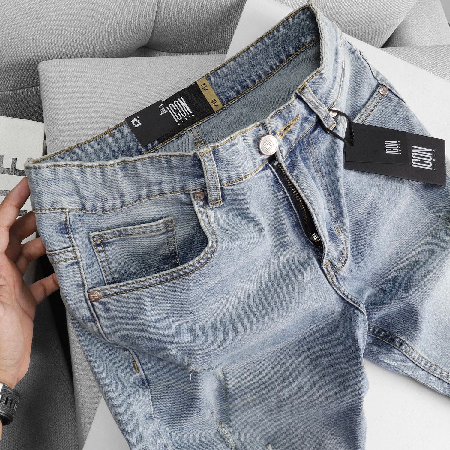 Quần Short Jean ICON DENIM Slim fit