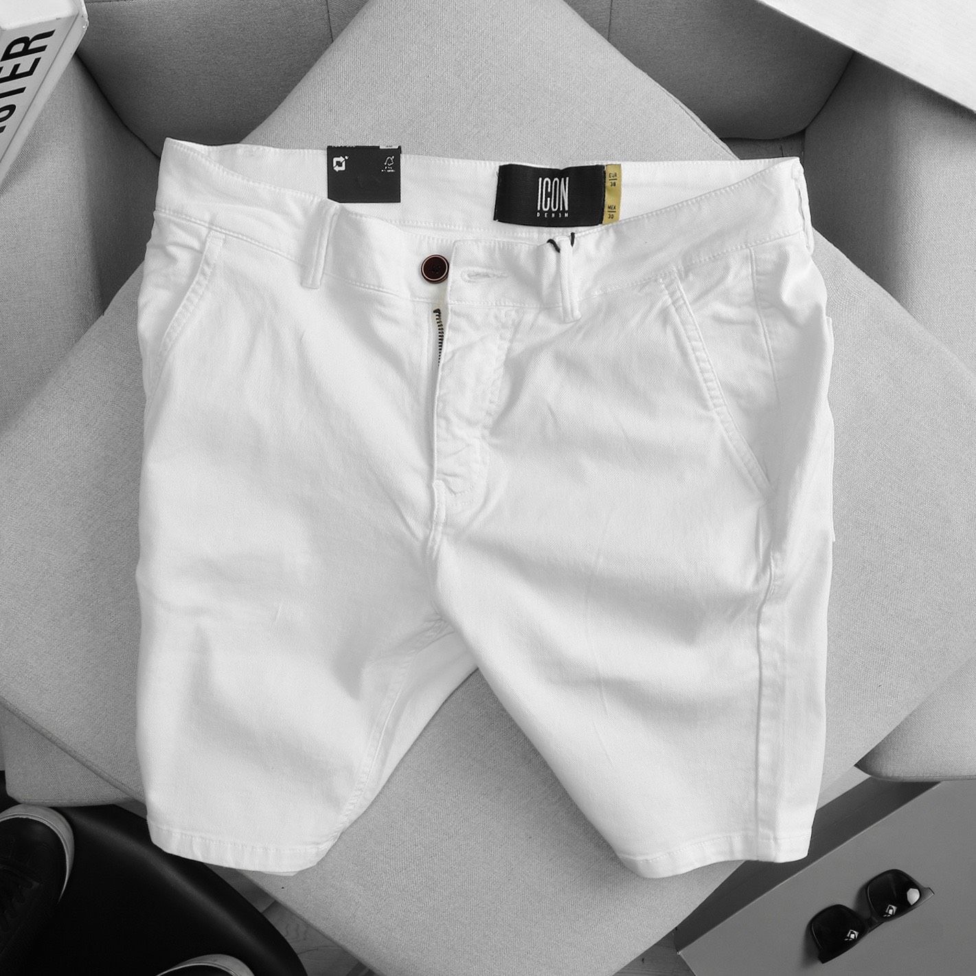Quần short kaki ICON DENIM w zip pocket
