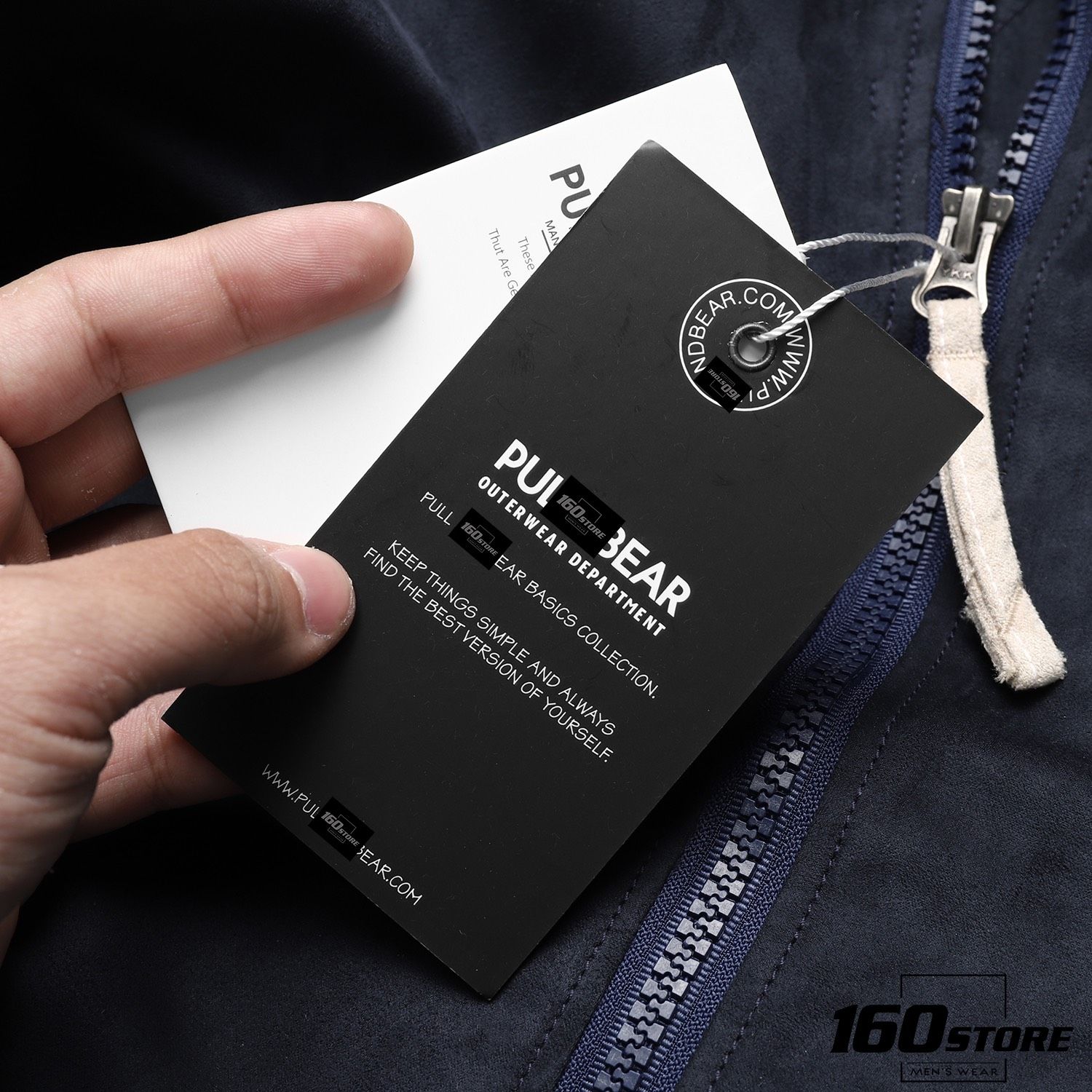 Áo khoác bomber P.B da lộn
