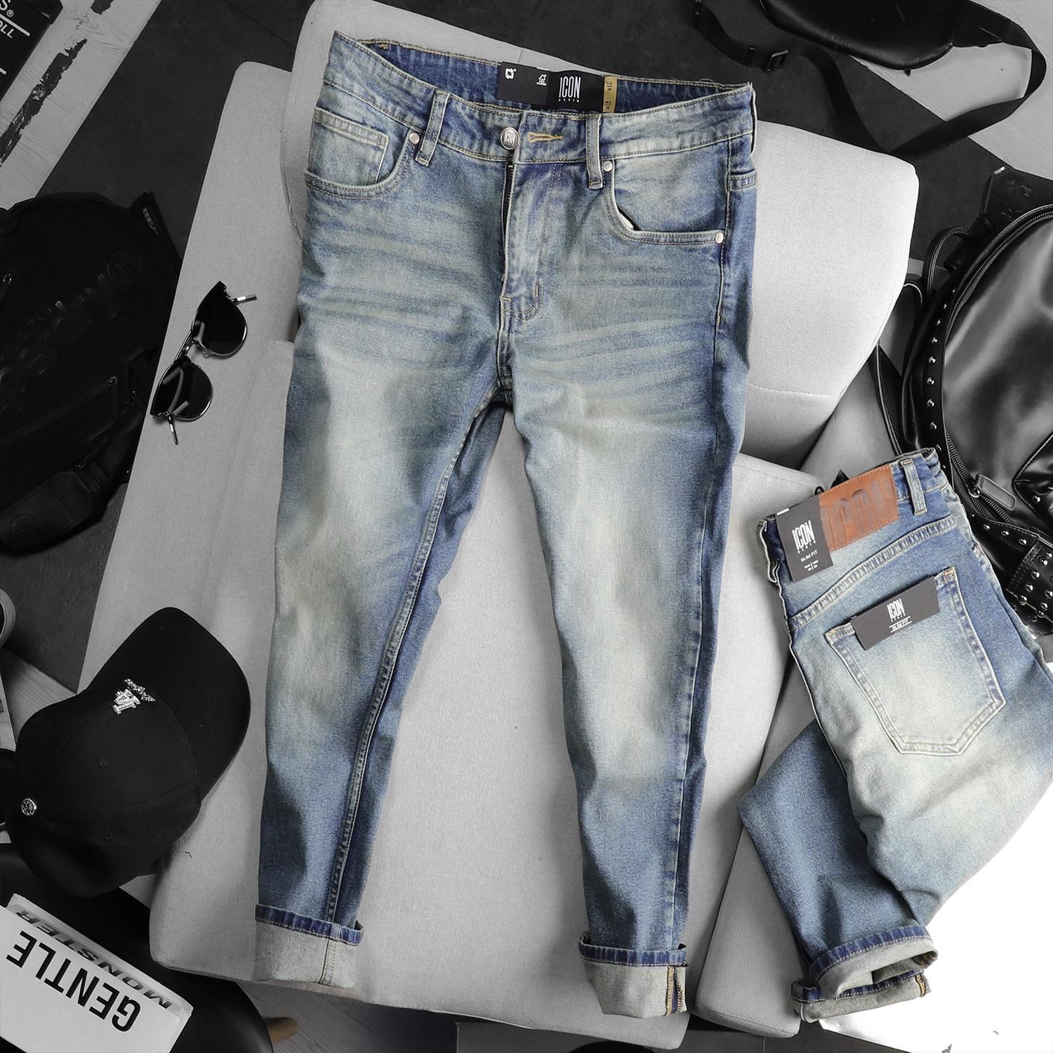 Quần jean ICON DENIM wash slim