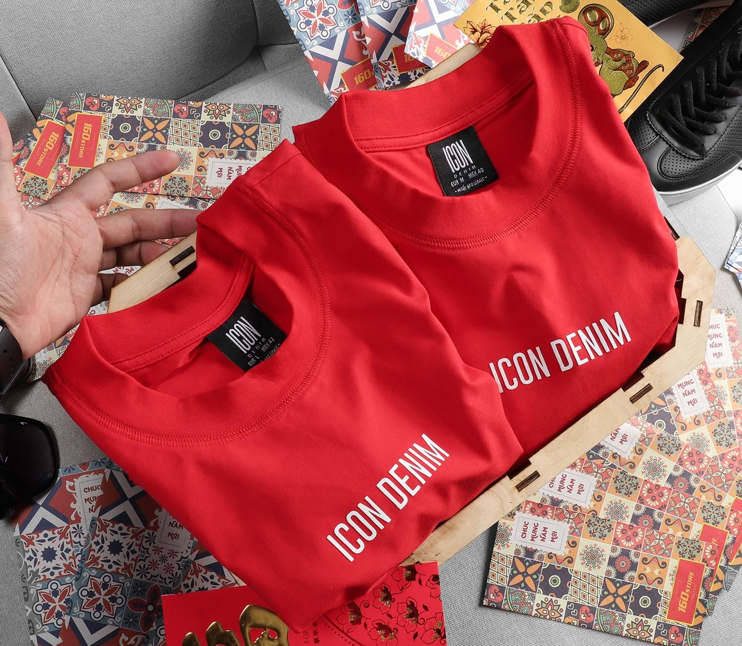 Áo thun ICON DENIM w logo