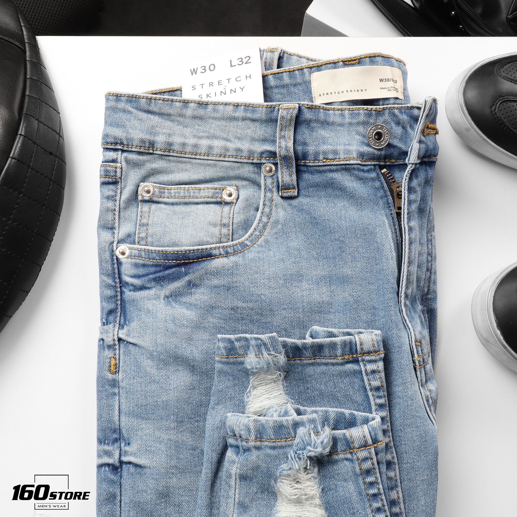 Quần jeans T.MAN skinny rách