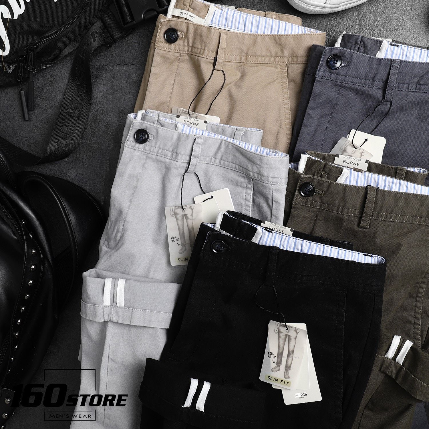 Quần kaki M.N.G borne slim fit
