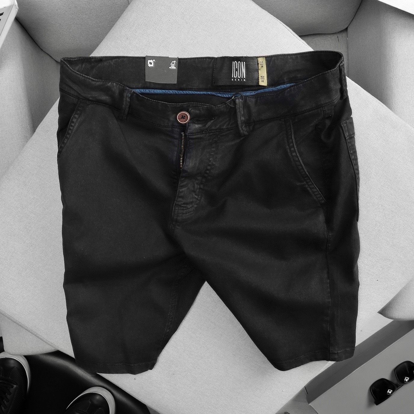 Quần short kaki ICON DENIM w zip pocket