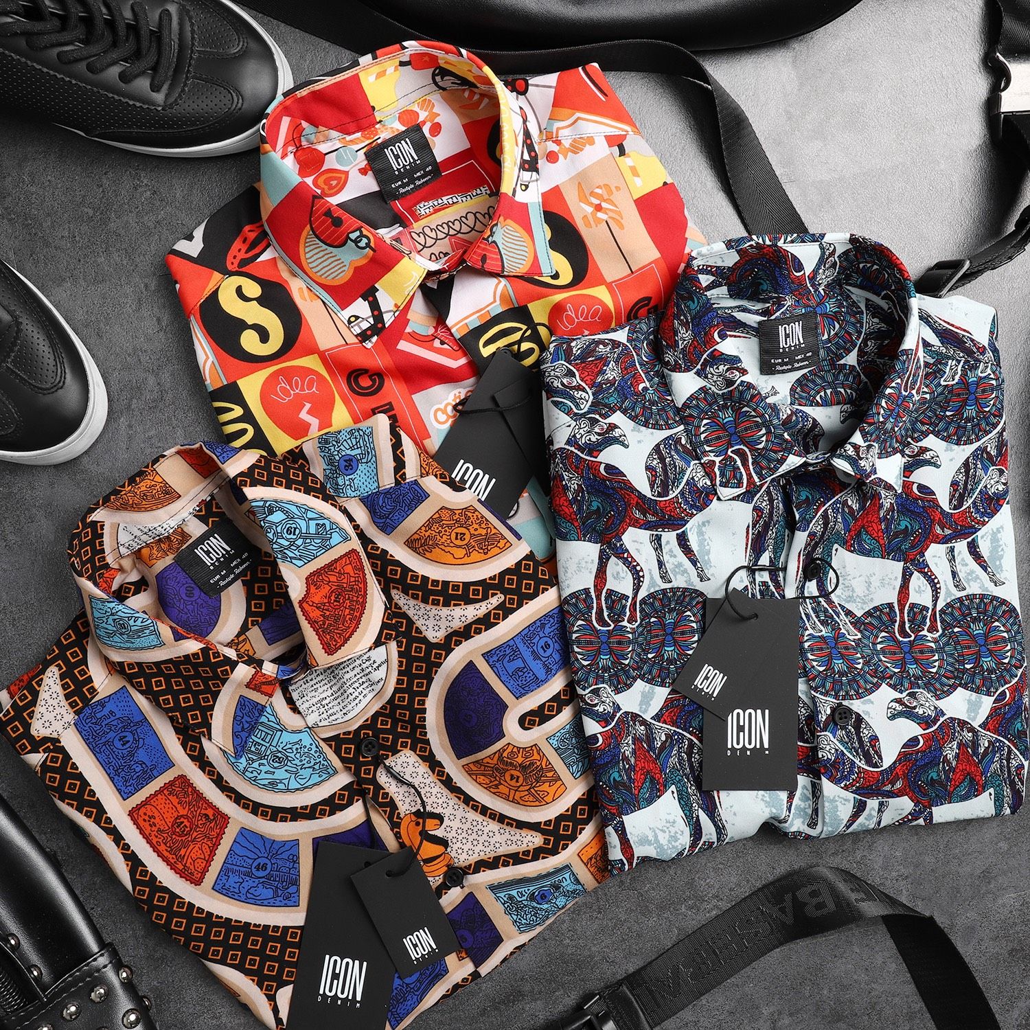 Áo sơmi ICON DENIM họa tiết (TN)