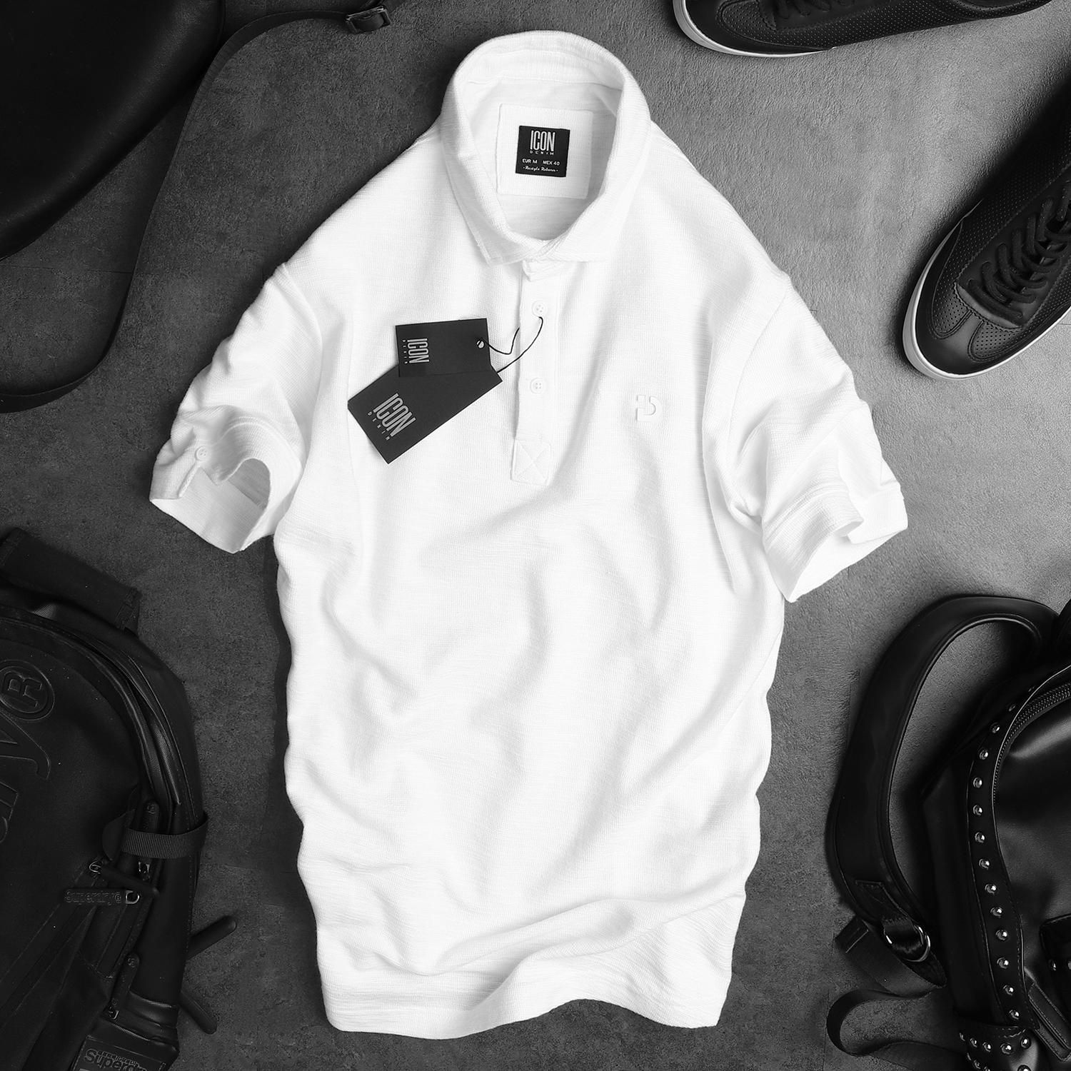 Áo polo ICON DENIM logo