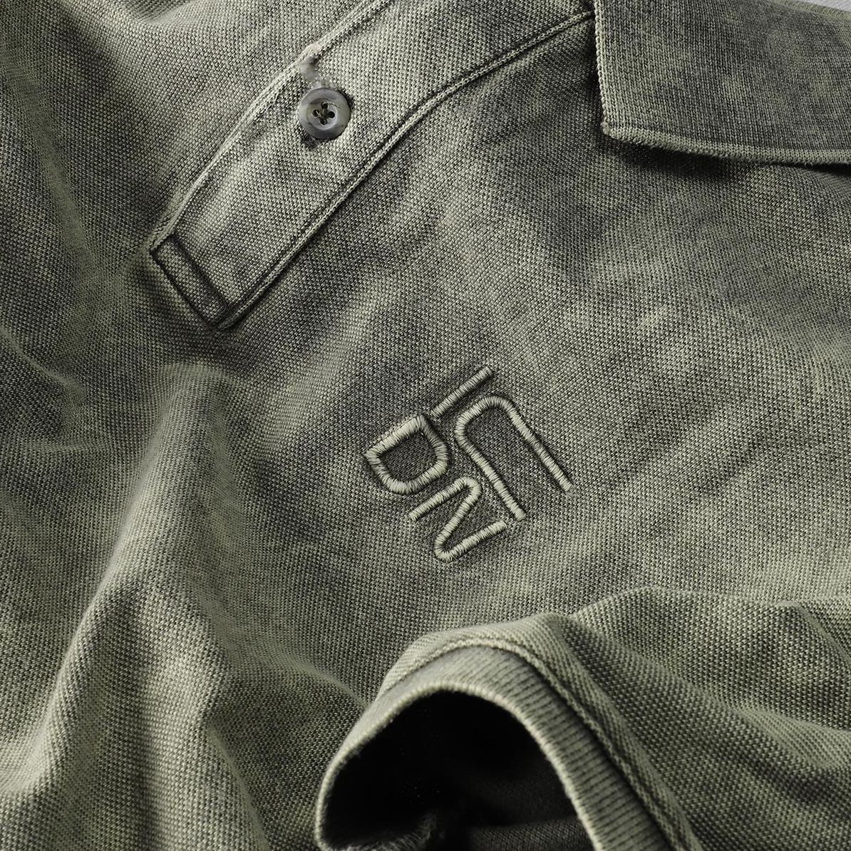 Áo polo ICON DENIM acid wash