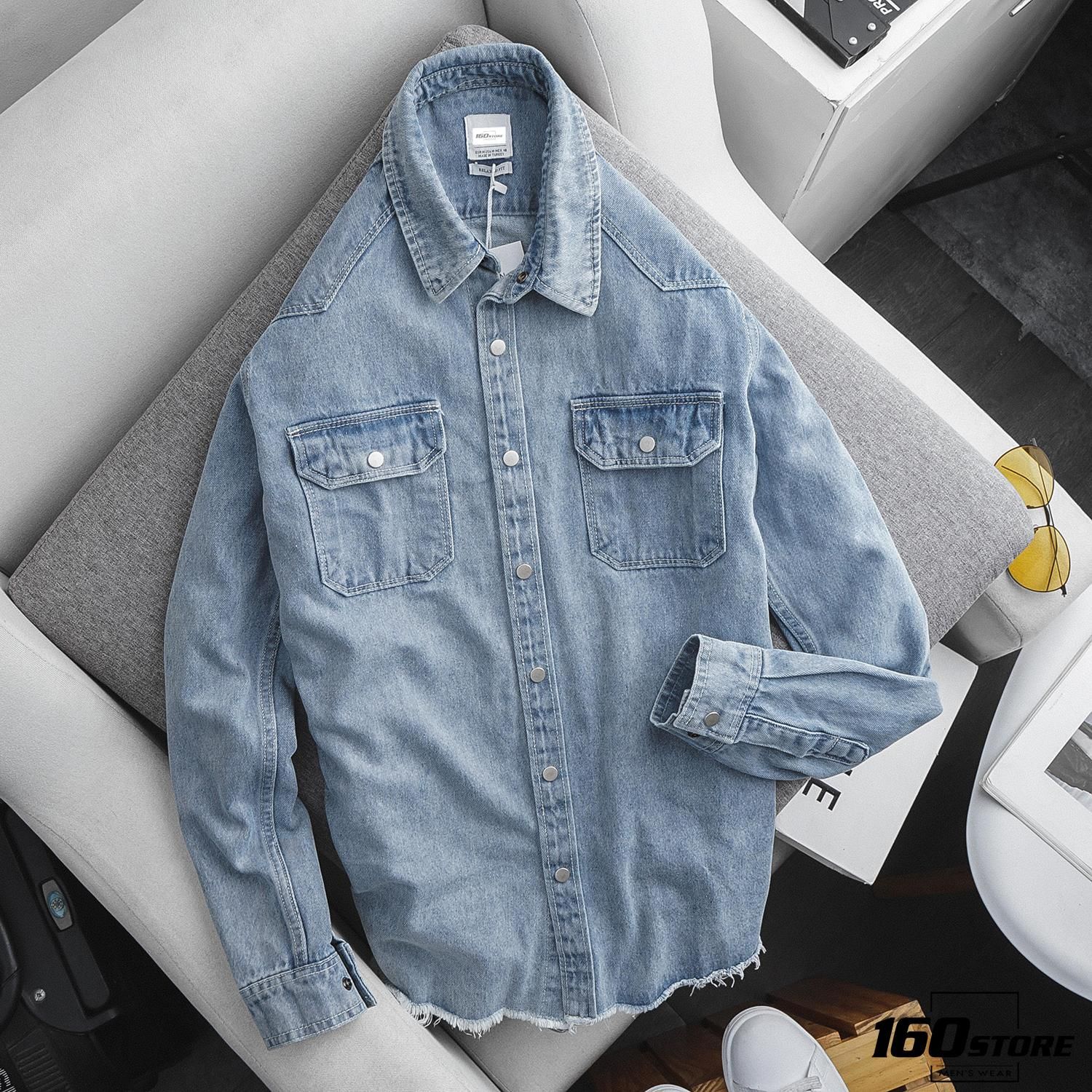 Áo sơmi tay dài ZRA denim