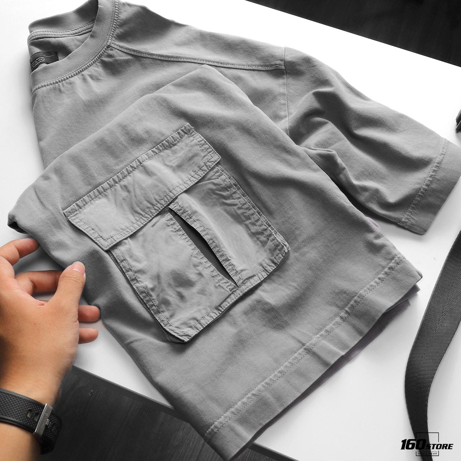 Áo thun Bershka wash w box bag