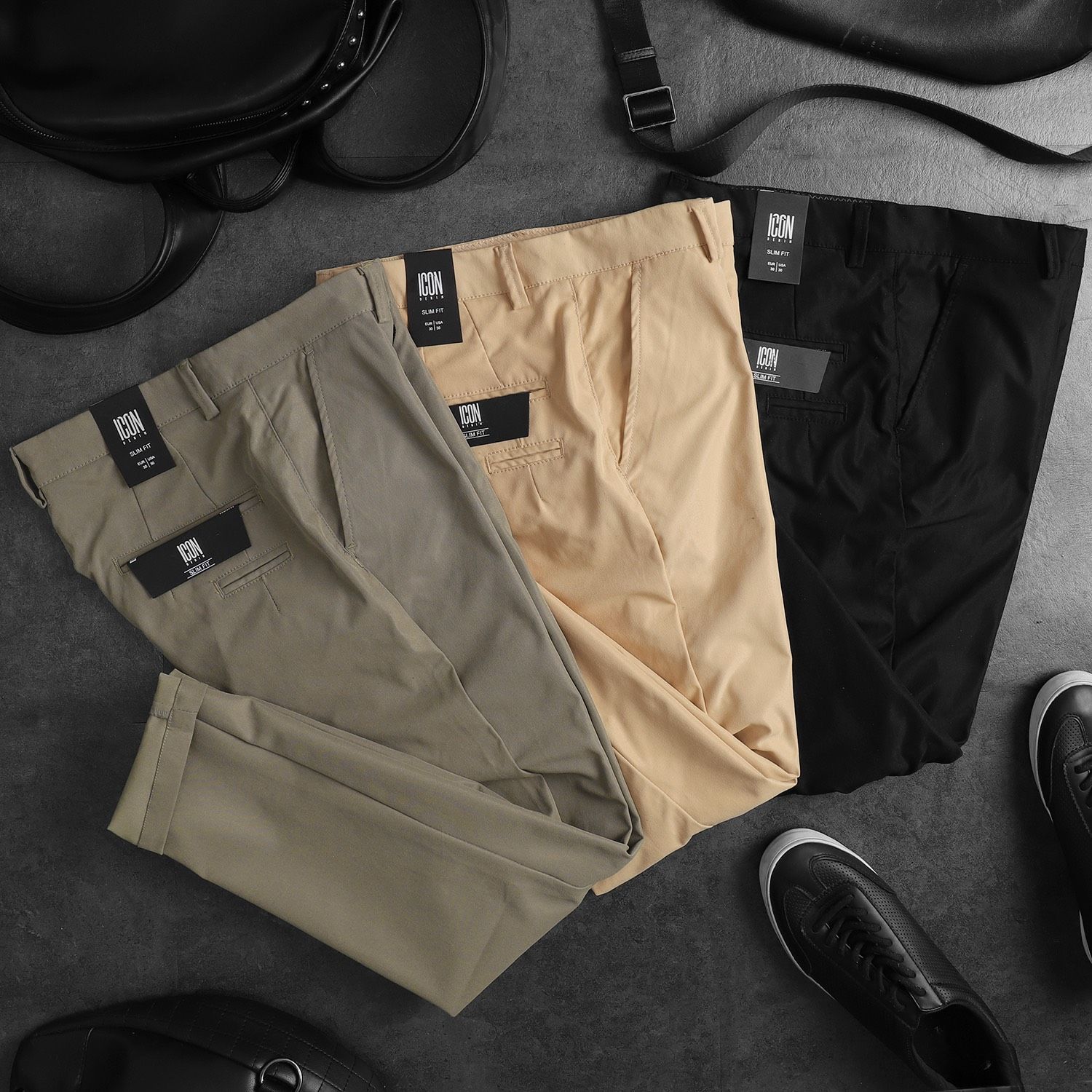 Quần kaki ICON DENIM slim fw19