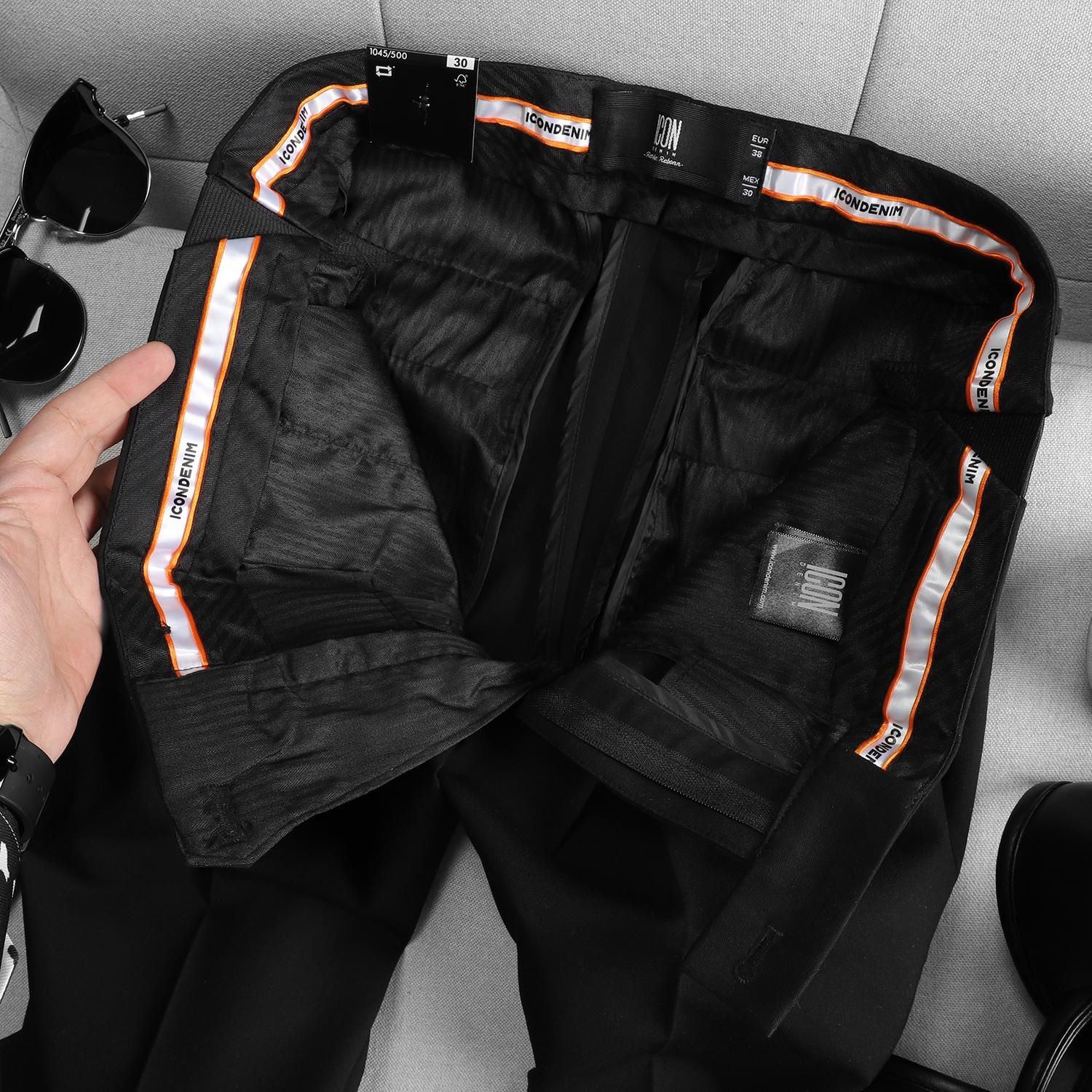 Quần tây ICON DENIM black slim