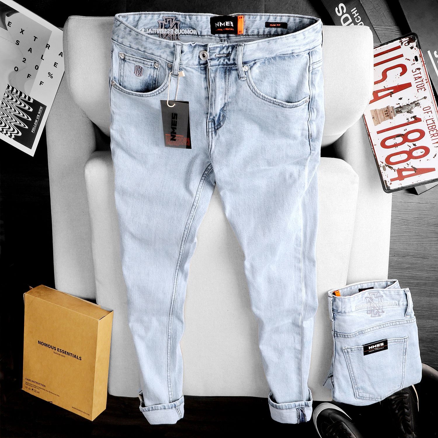 Quần jeans Nomous Essentials light blue