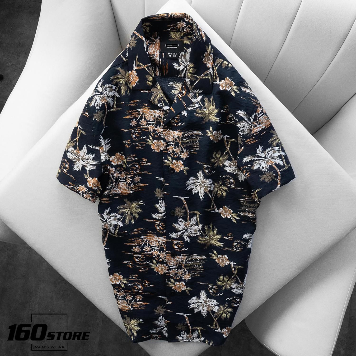 Áo sơmi P.B linen họa tiết