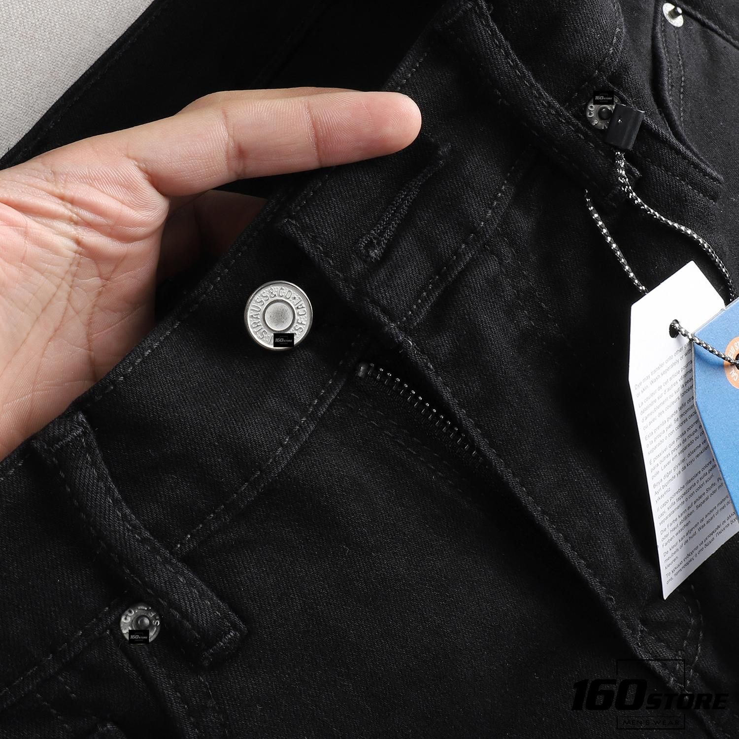 Quần jean LVIS black slim fit