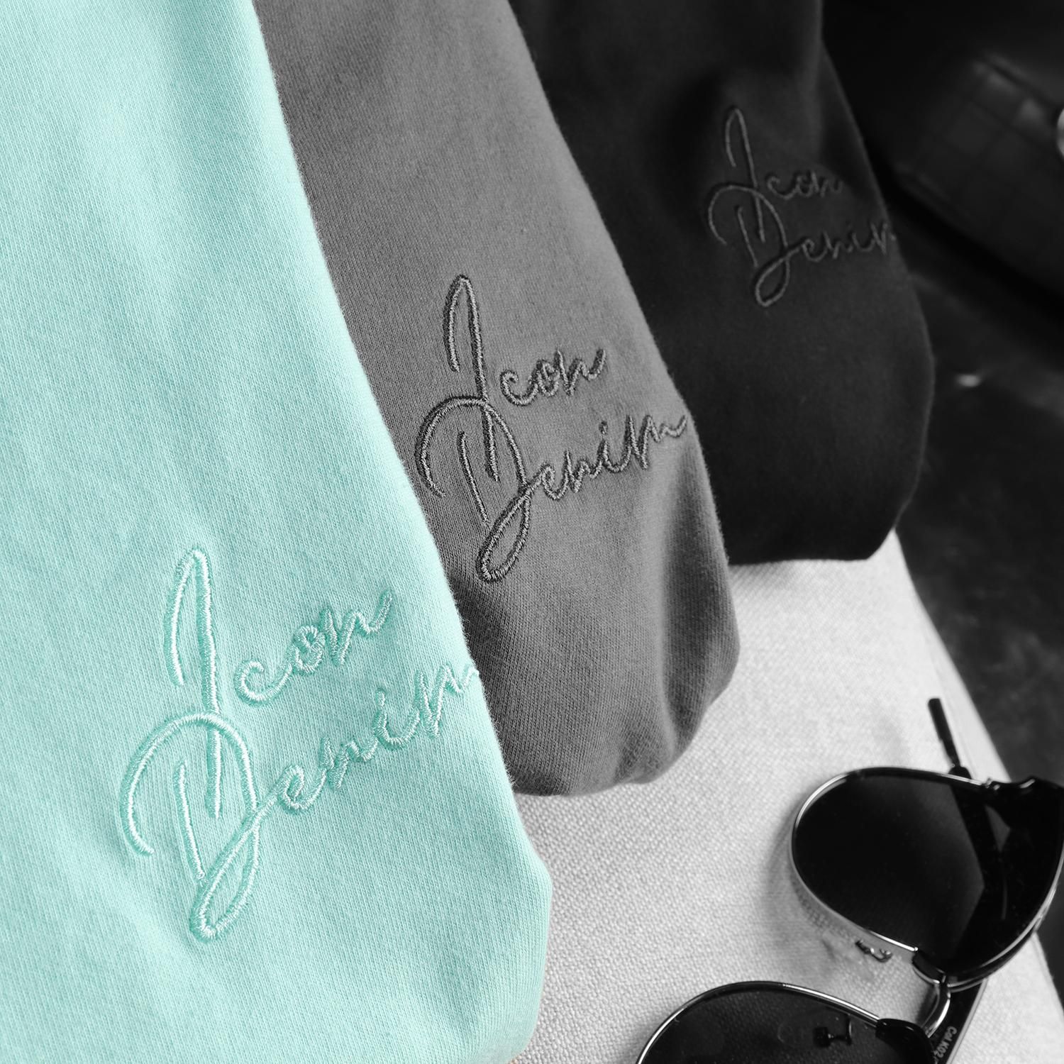 Áo thun ICON DENIM (logo thêu)