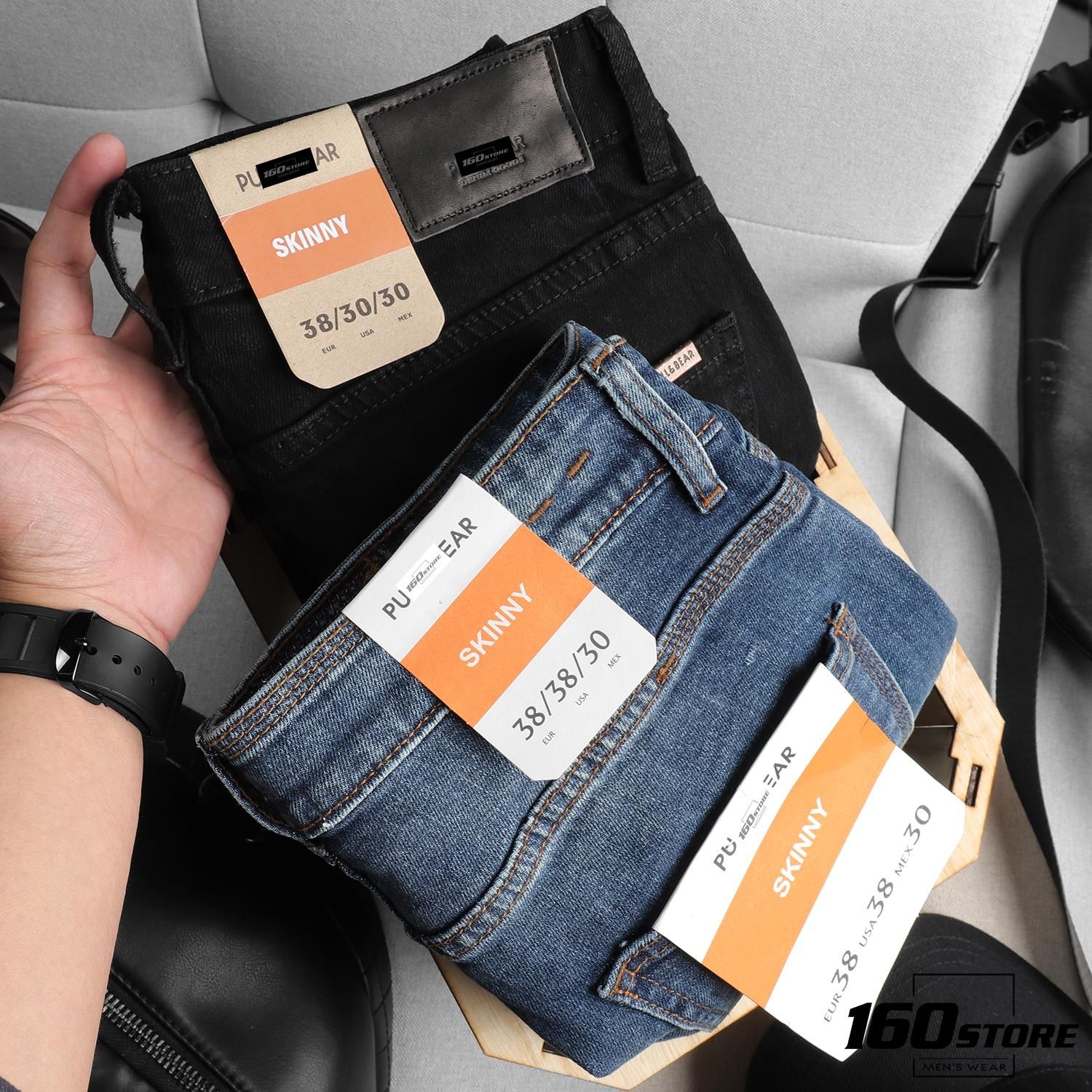 Quần jean P.B blue skinny