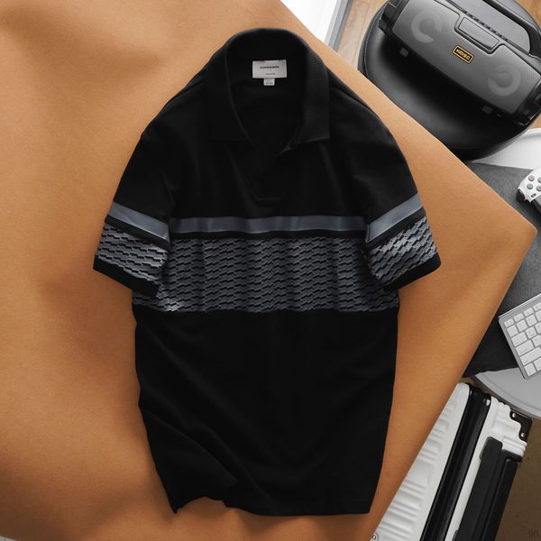 Áo Polo Nam ICONDENIM Pattern 3D N Cổ V