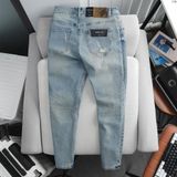 Quần Jean Nam ICONDENIM Light Blue Wash Ripped Slim-fit