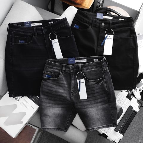 Quần Short Smart Jean Nam ICONDENIM Black Grey Smart Fit