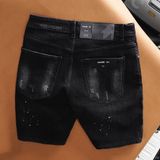 Quần Short Jean Nam Splater Gray Dark Wash