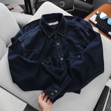 Áo Sơ Mi Nam Tay Dài ICONDENIM Indigo Darkblue