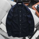 Áo Sơ Mi Nam Tay Dài ICONDENIM Indigo Darkblue