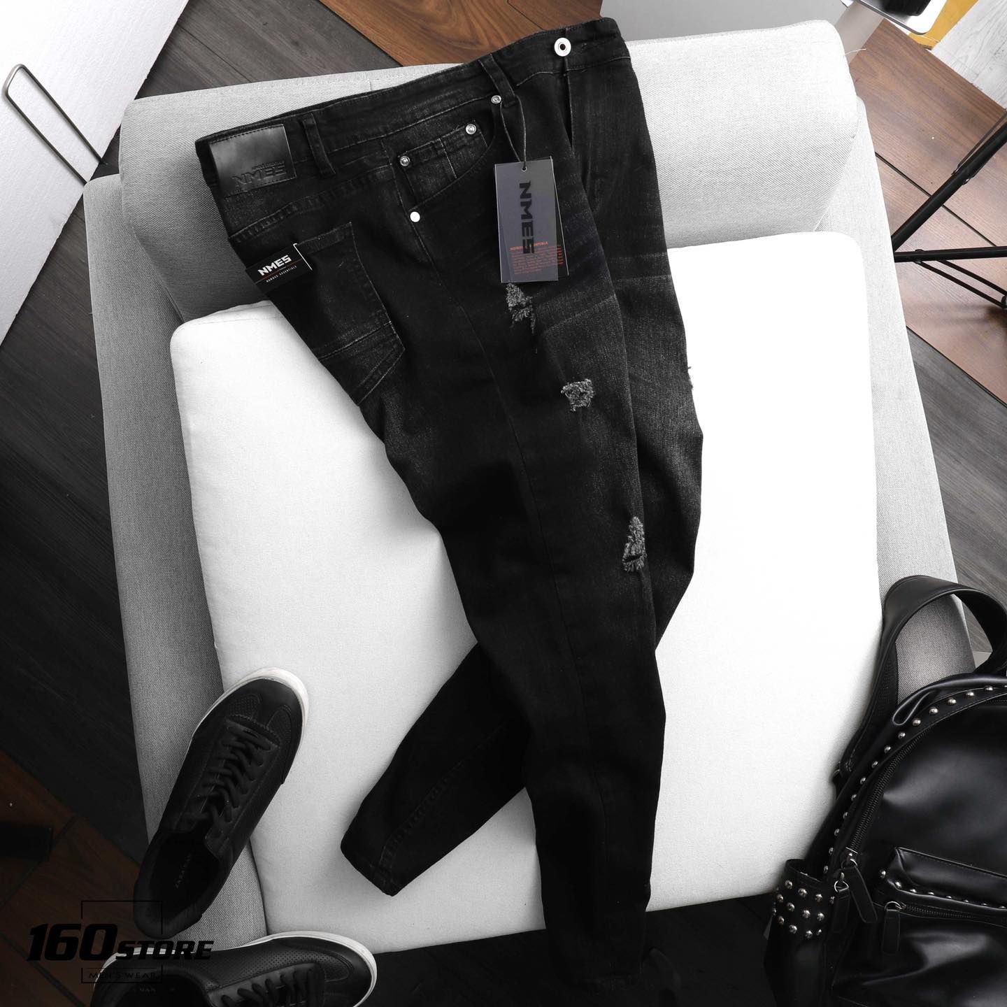 Quần jeans NOMOUS ESSENTIALS dark grey skinny