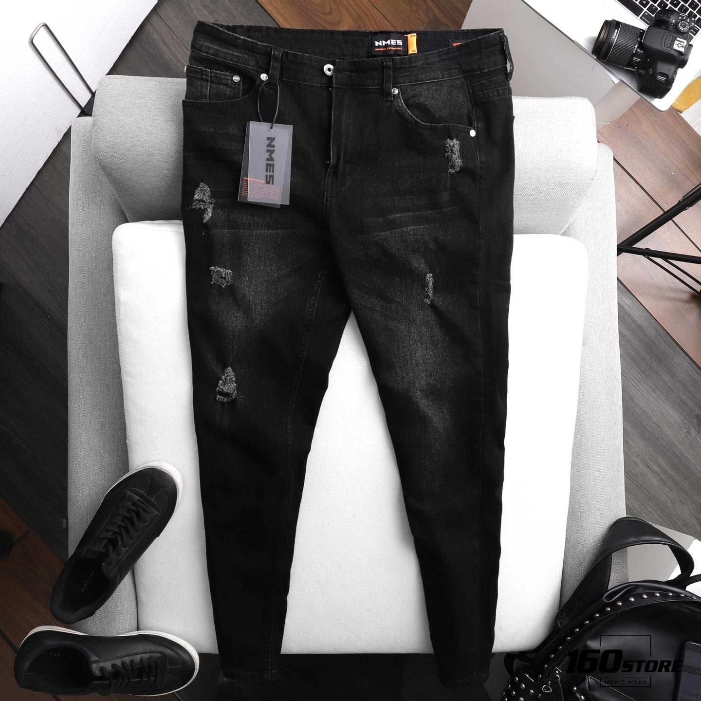 Quần jeans NOMOUS ESSENTIALS dark grey skinny
