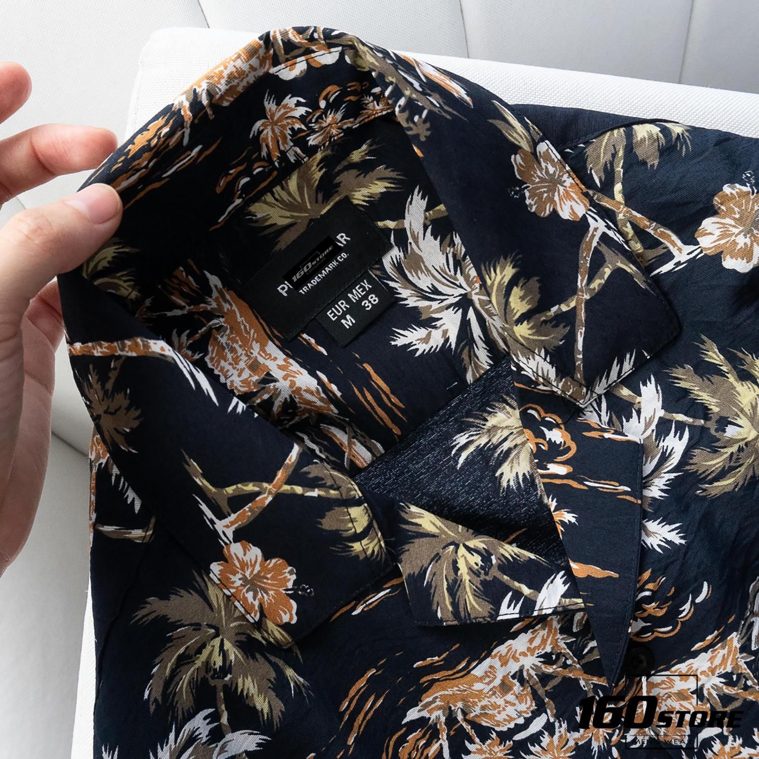 Áo sơmi P.B linen họa tiết