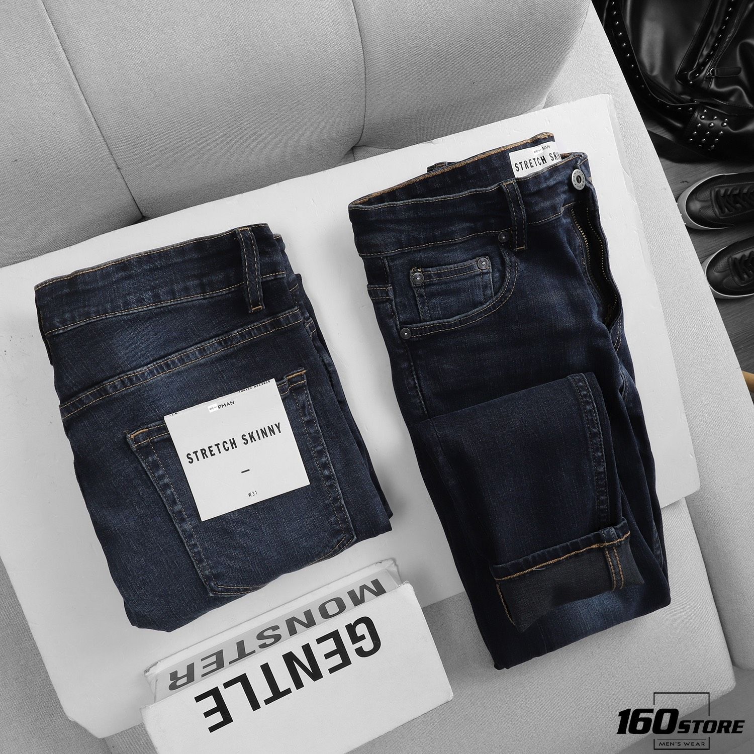 Quần jeans T.MAN dark blue skinny