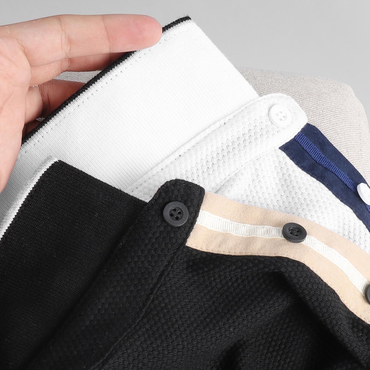 Áo Polo ICON DENIM phối cổ da lộn
