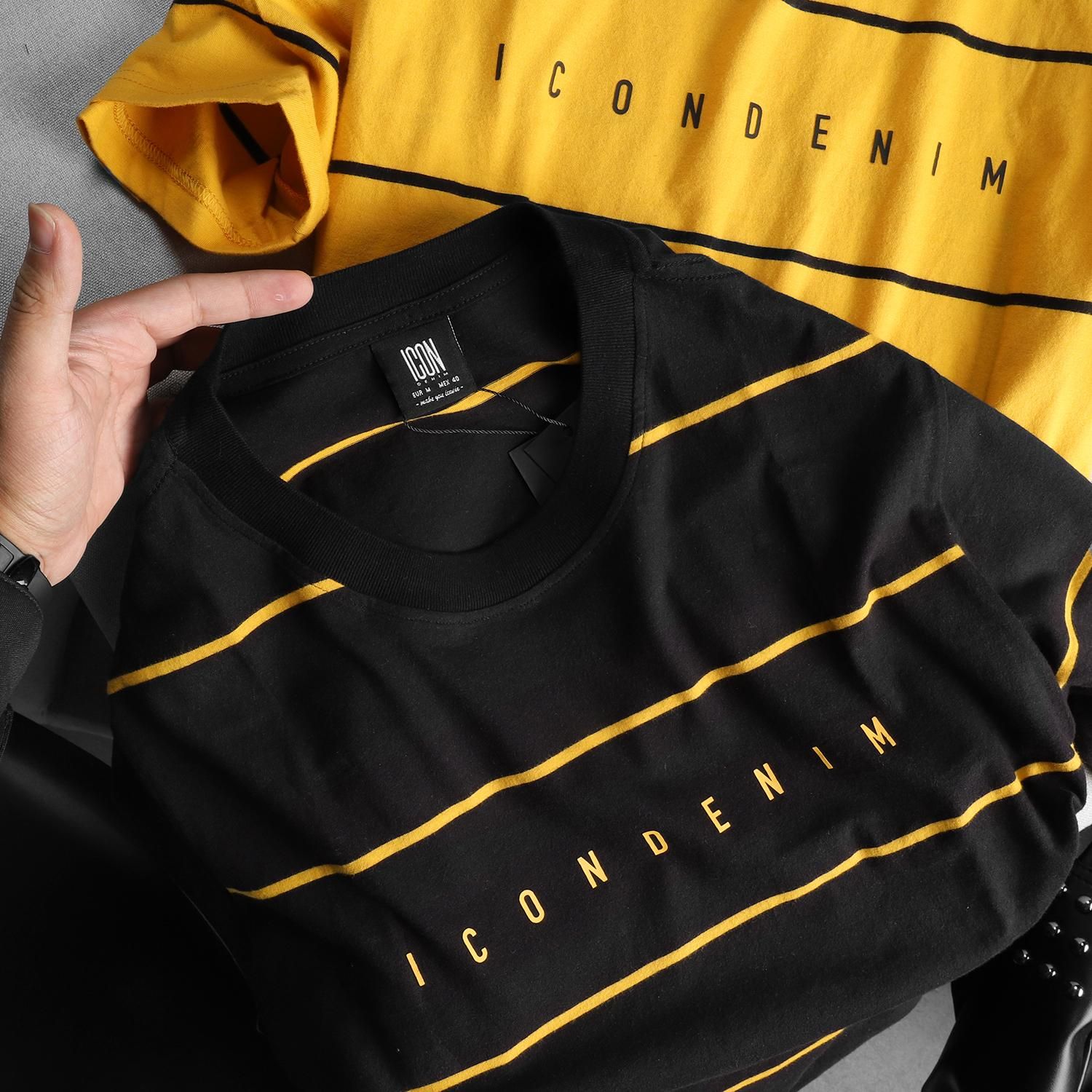 Áo thun ICON DENIM stripes