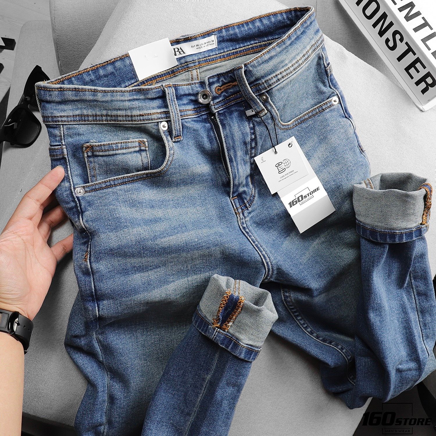 Quần jean ZRA blue skinny