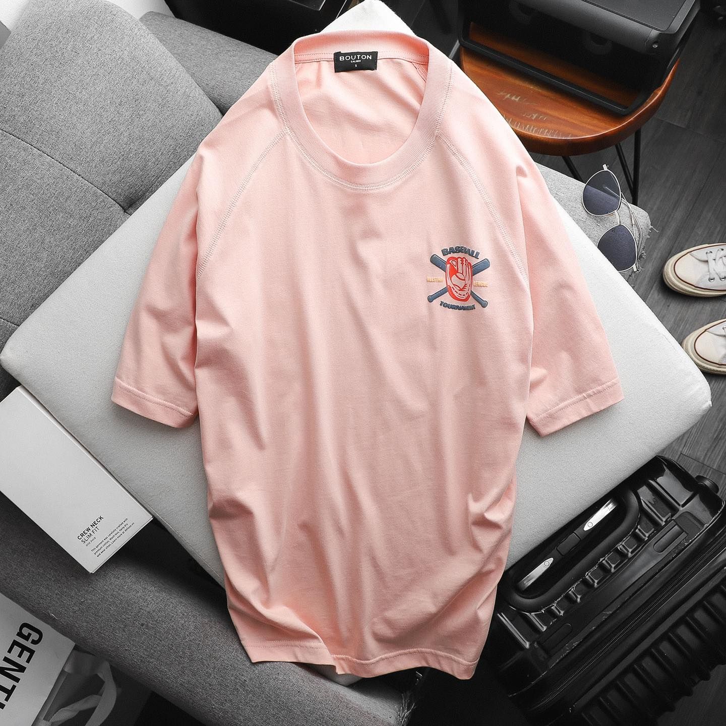 Áo Thun BOUTON Raglan Athletic College