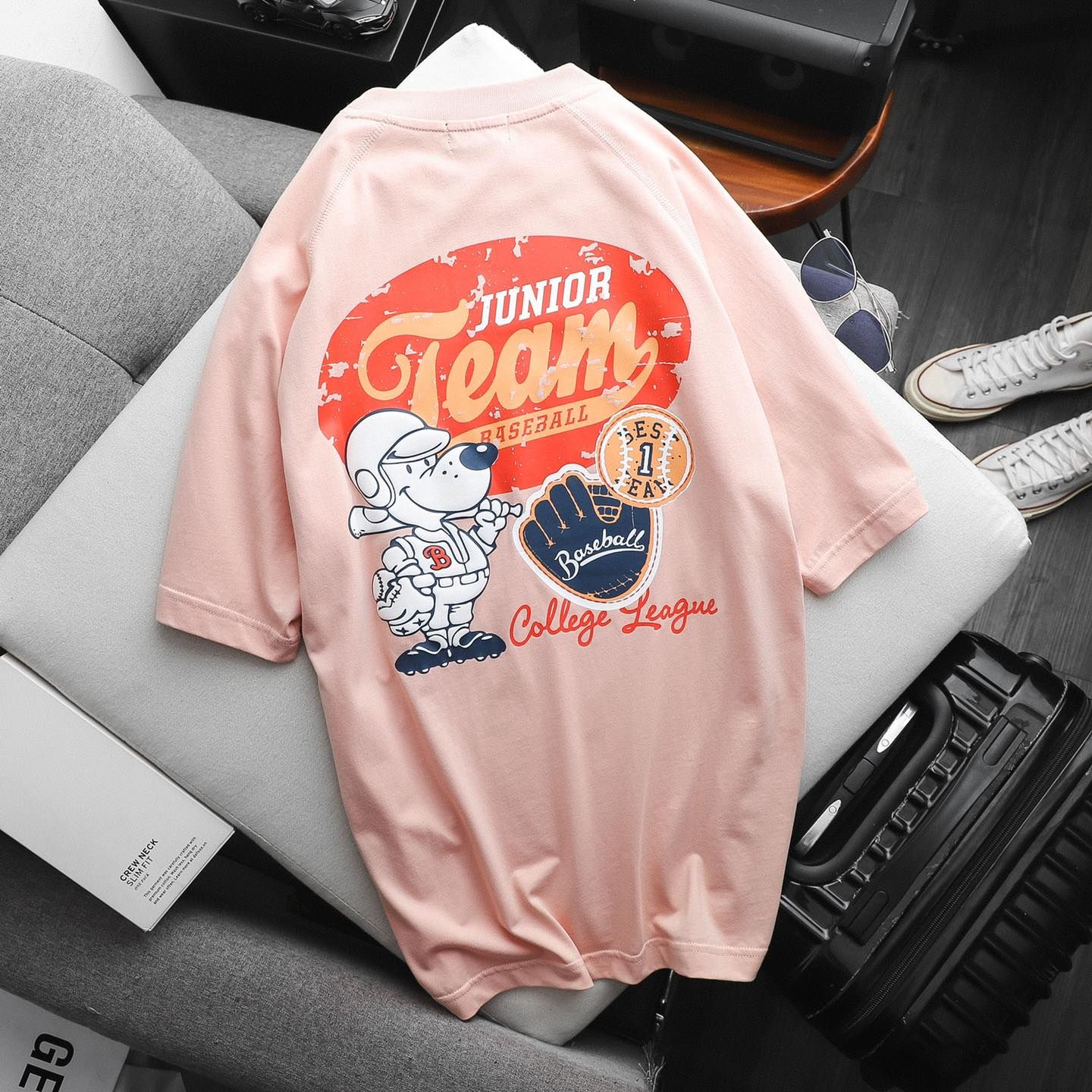 Áo Thun BOUTON Raglan Athletic College
