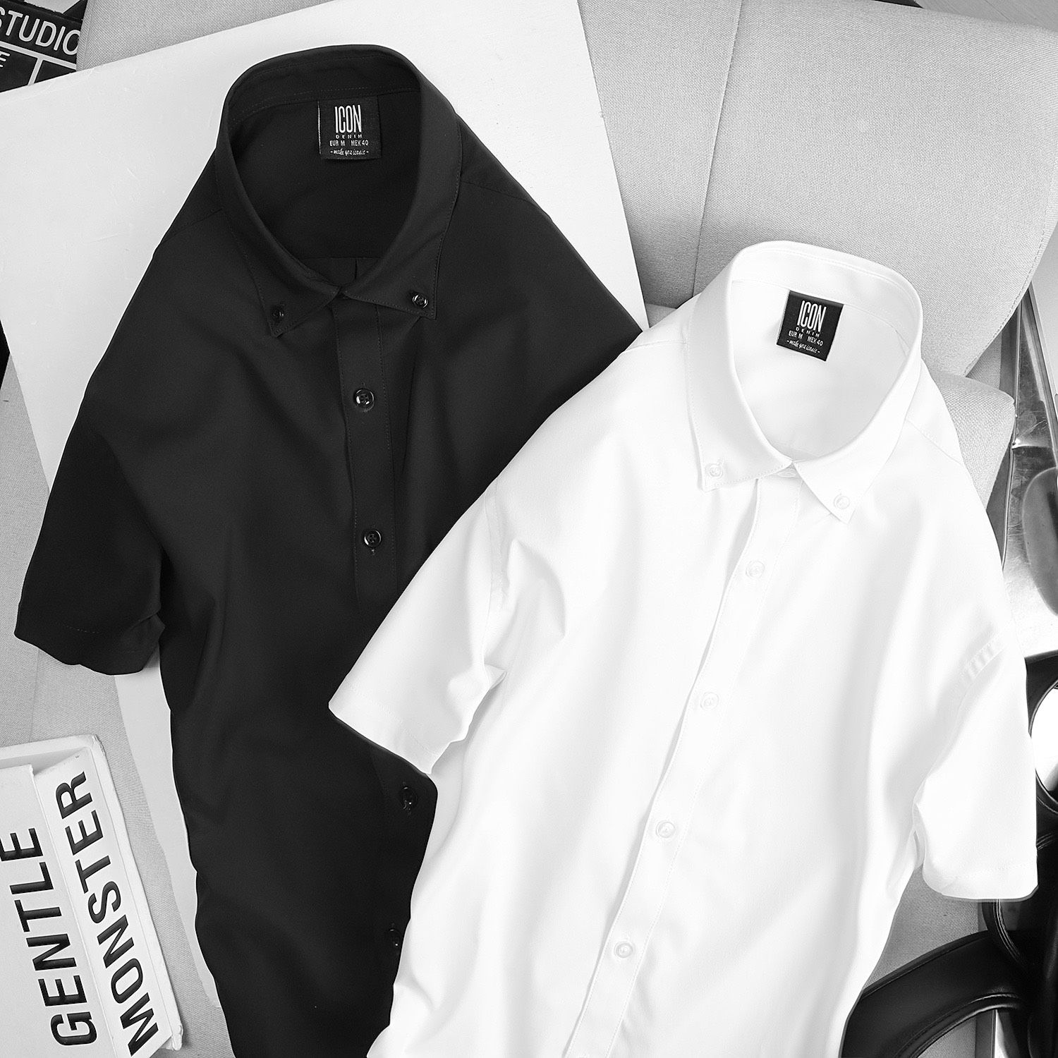 Áo sơmi tay ngắn ICON DENIM slim