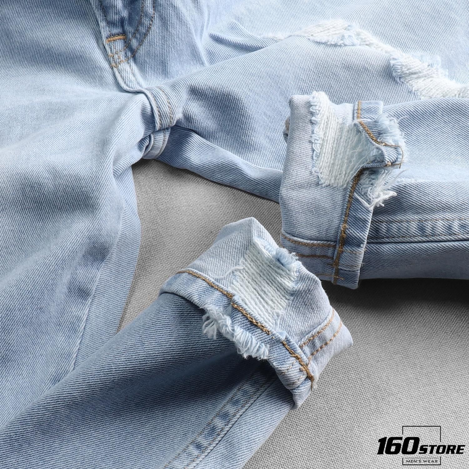 Quần jean M.N.G light blue ripped