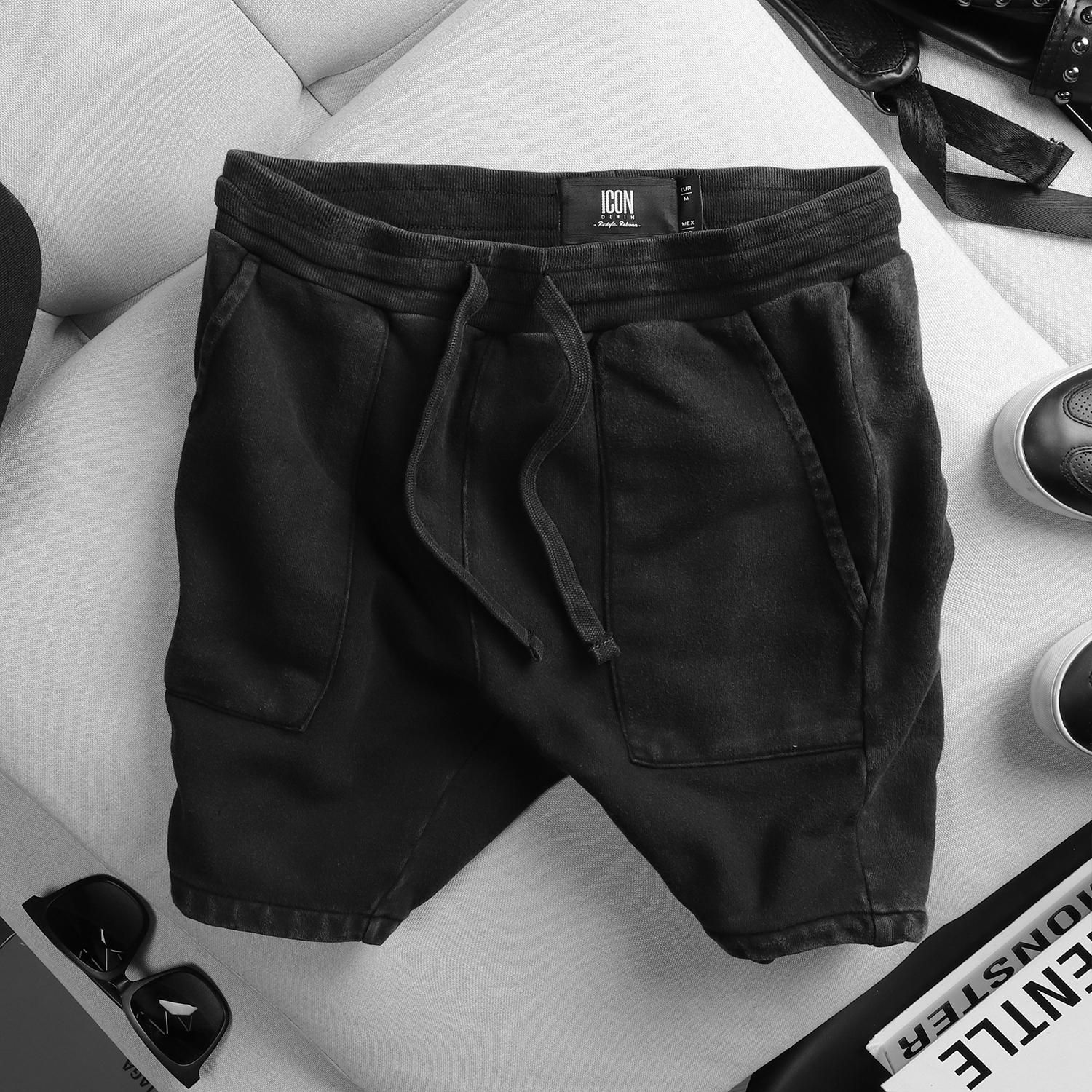 Quần short nỉ ICON DENIM wash